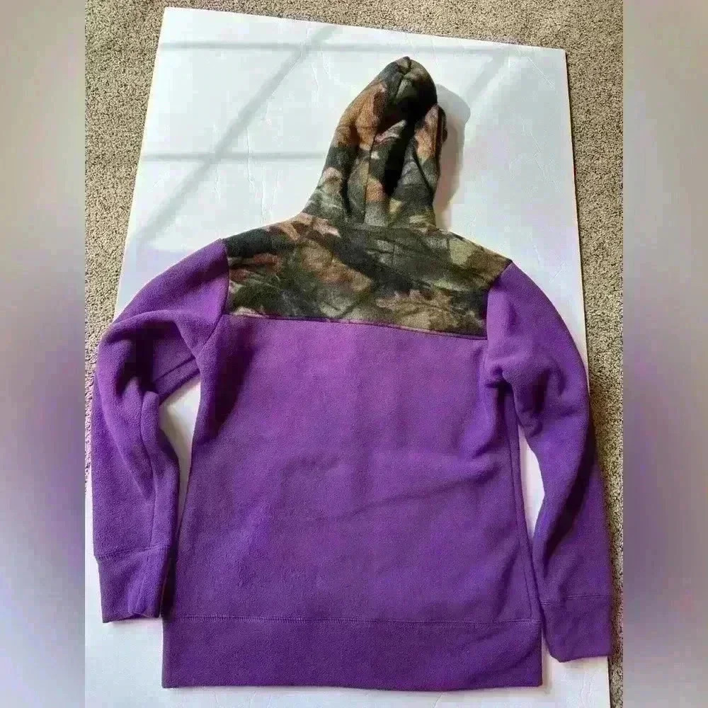 Trail Crest Hooded Camo Purple Fleece Jacket XSmall Women’s - Picture 4 of 6
